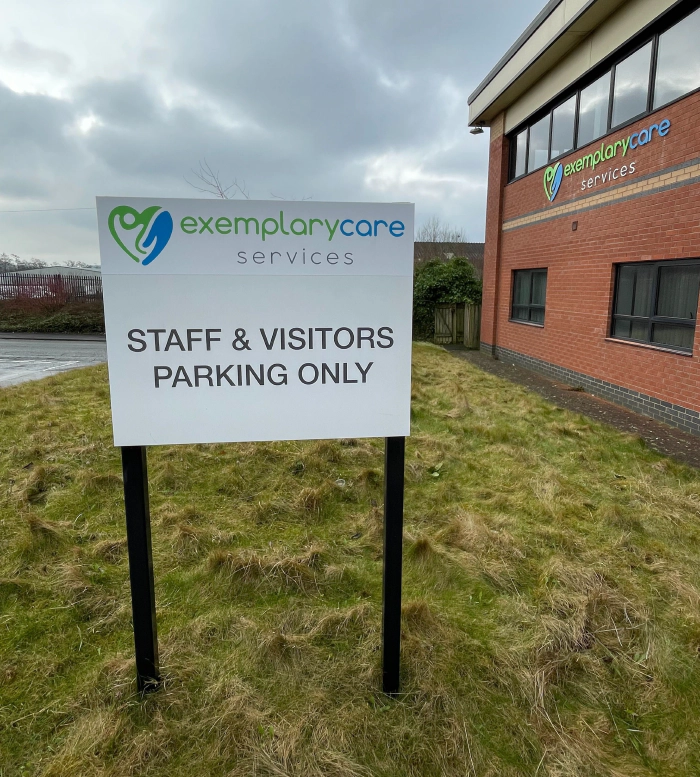Exemplary Care Outdoor Sign Blackburn