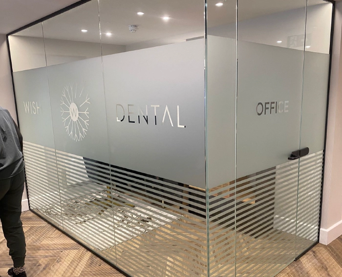 Manchester Dentist Window Sign